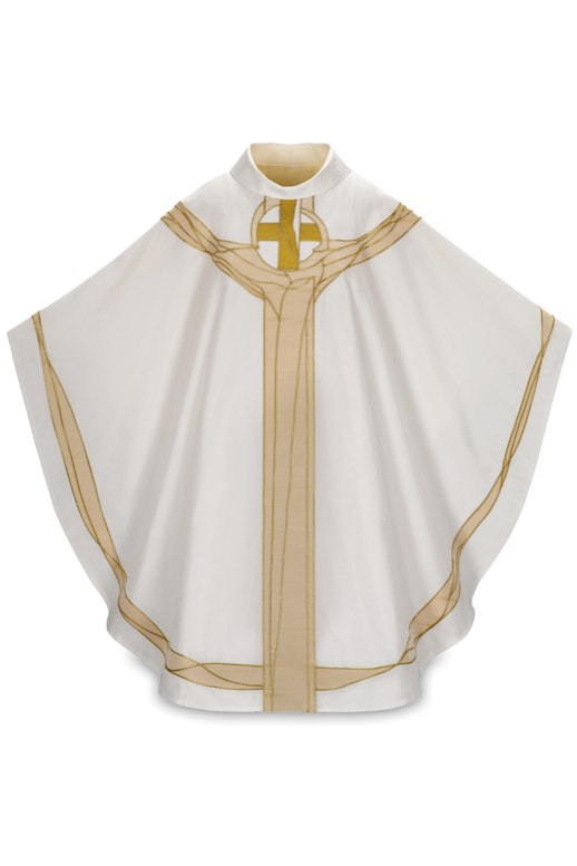 Chasuble "Amore di Cristo" - White - WN5094-Church Life-Art Studio Slabbinck-Michigan Church Supply