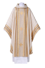 Chasuble Baltimore Series-Church Life-Arte/Grosse-White/Gold-Michigan Church Supply