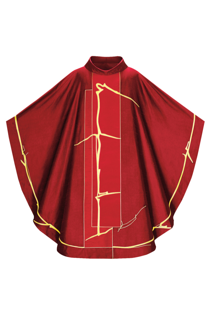 Chasuble "Filo di Luce" - Red - WN5097-Church Life-Art Studio Slabbinck-Michigan Church Supply