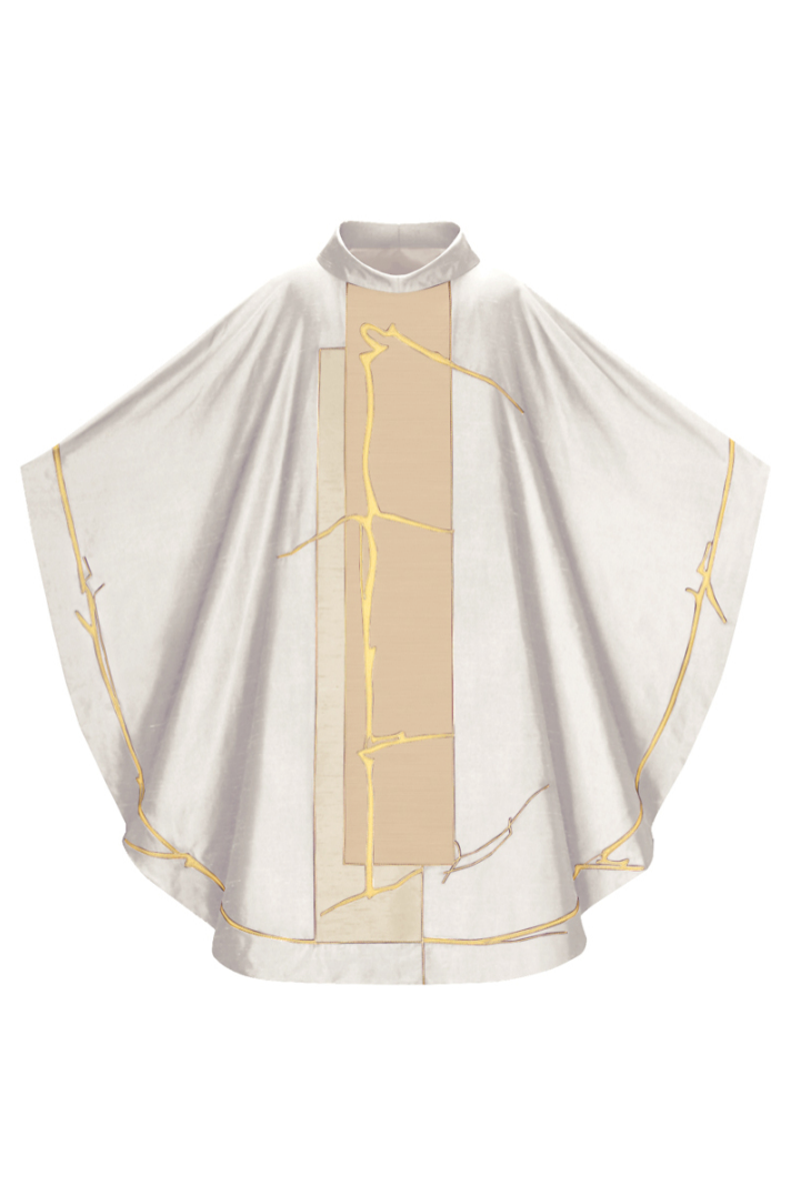 Chasuble "Filo di Luce" - White - WN5097-Church Life-Art Studio Slabbinck-Michigan Church Supply