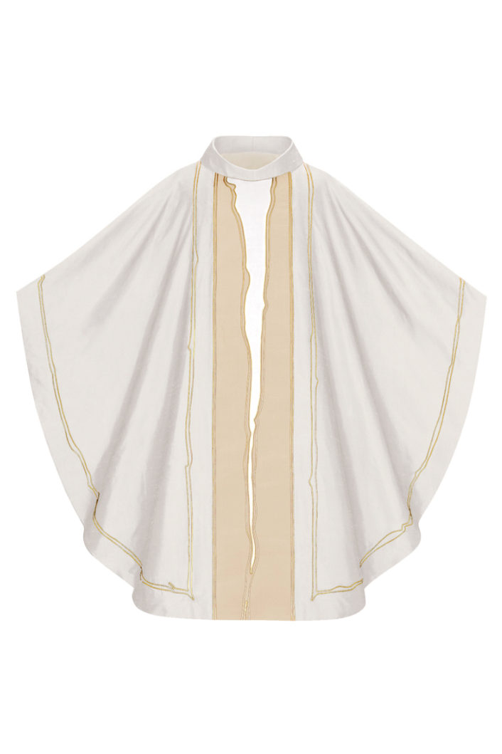 Chasuble "Il Soffio" - White - WN5095-Church Life-Art Studio Slabbinck-Michigan Church Supply