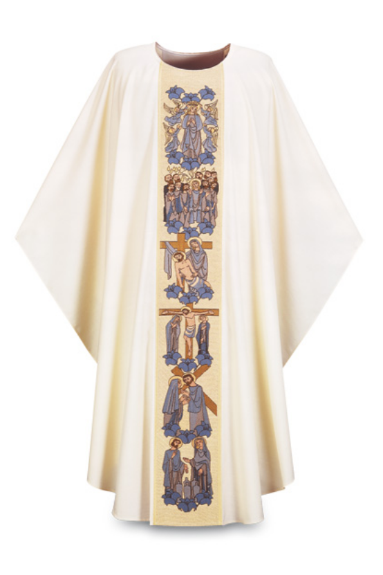 Chasuble Life of the Blessed Mother - WN3309-Church Life-Art Studio Slabbinck-Michigan Church Supply