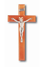 Cherry Cross with Silver Corpus 11" - TA43A-11C1-Inspirational Gifts-Hirten-Michigan Church Supply