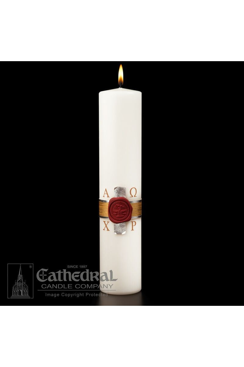 Christ Candle - Anno Domini - 3" x 14" - GG84601201-Church Life-Cathedral Candle-Michigan Church Supply