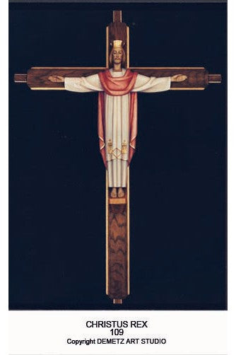 Christ The King - With Cross - HD109-Church Life-Demetz-10"-Michigan Church Supply