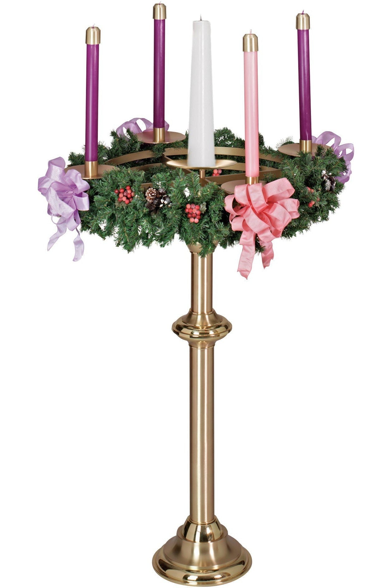 Church Advent Floor Wreath & Paschal Stand - DO1937-Church Life-MCS-DO-Michigan Church Supply