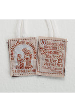 Cloth Scapular on white cord - LAPL870WH-Inspirational Gifts-RELIGIOUS ART INC-Michigan Church Supply