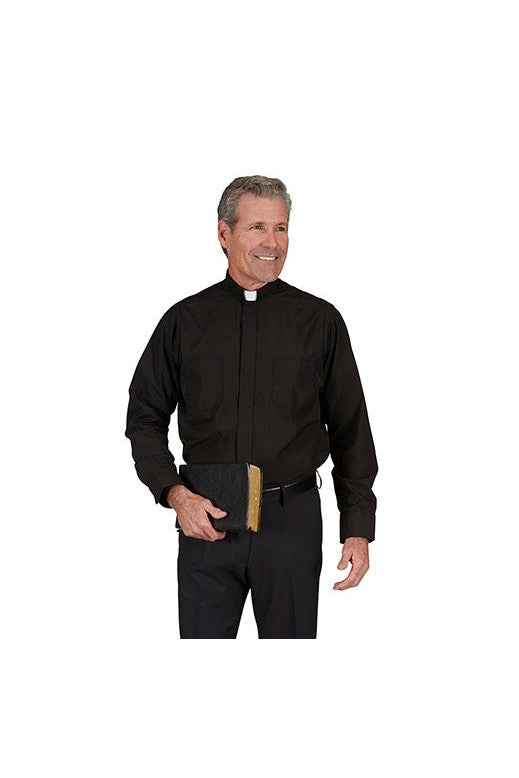 Comfort Shirt, Long Sleeve - Black - OF234-Church Life-R.J. Toomey-15.5-Black-32-33-Michigan Church Supply