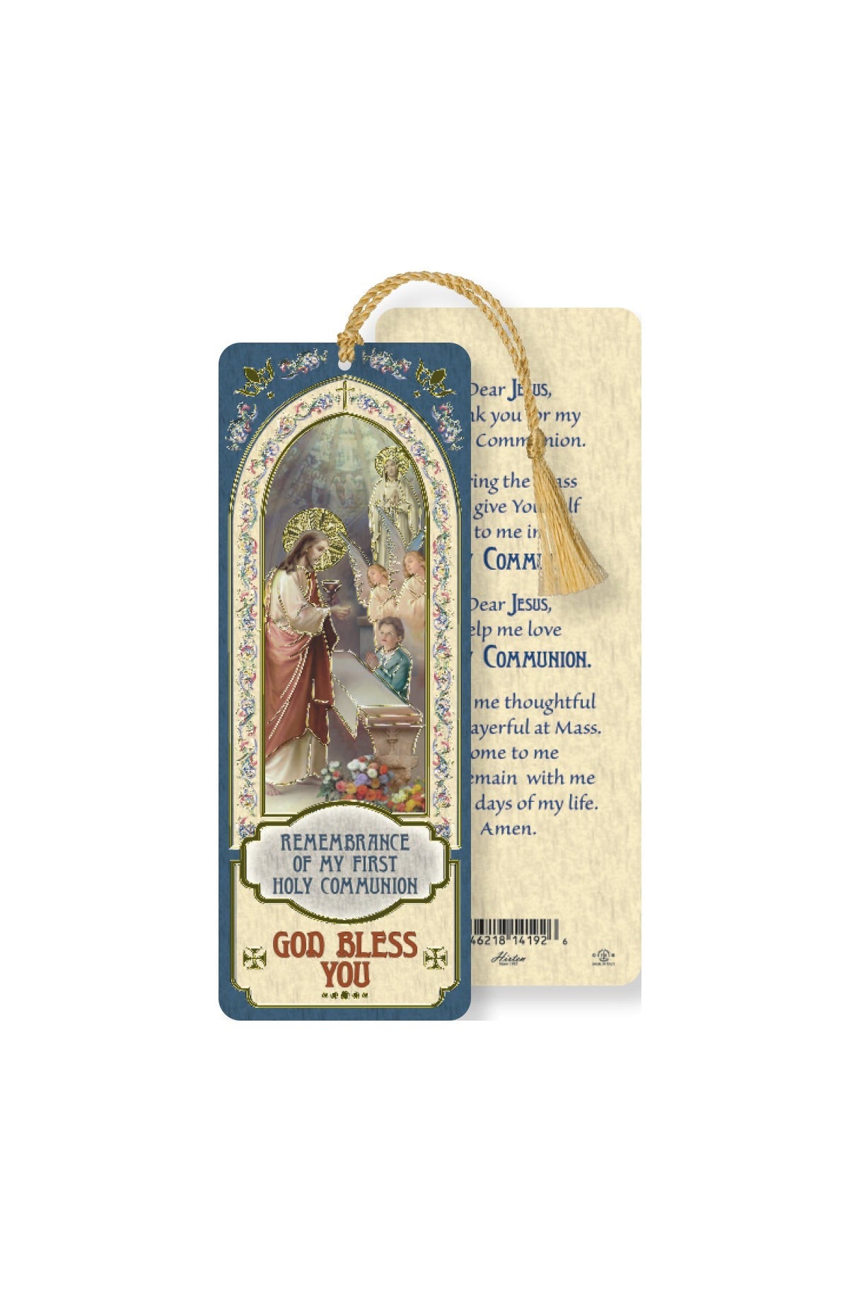 Communion Boy Bookmark with Tassel - TAB8678-Inspirational Gifts-Hirten-Michigan Church Supply