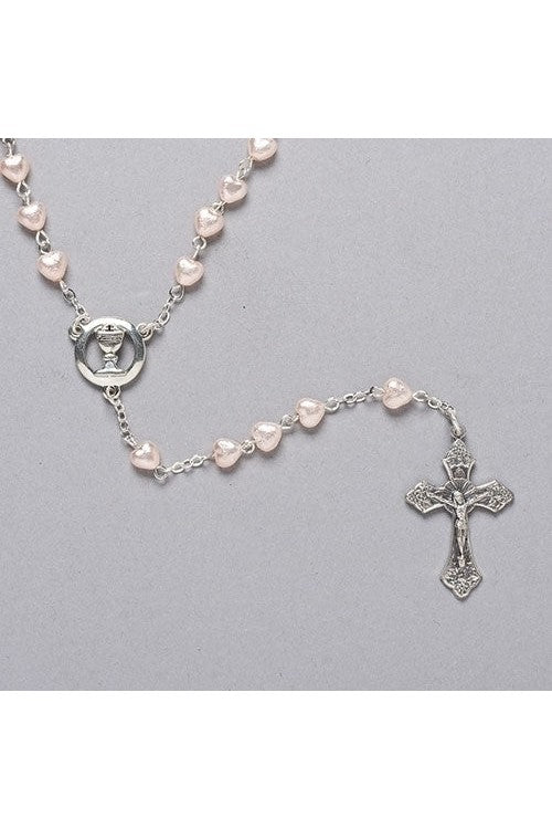 Communion Heart Pearl Rosary - LI40127-Inspirational Gifts-Roman, Inc-Michigan Church Supply