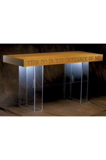 Communion Table - AI3360-Church Life-Woerner-Communion Table w/acrylic top without lettering-Michigan Church Supply