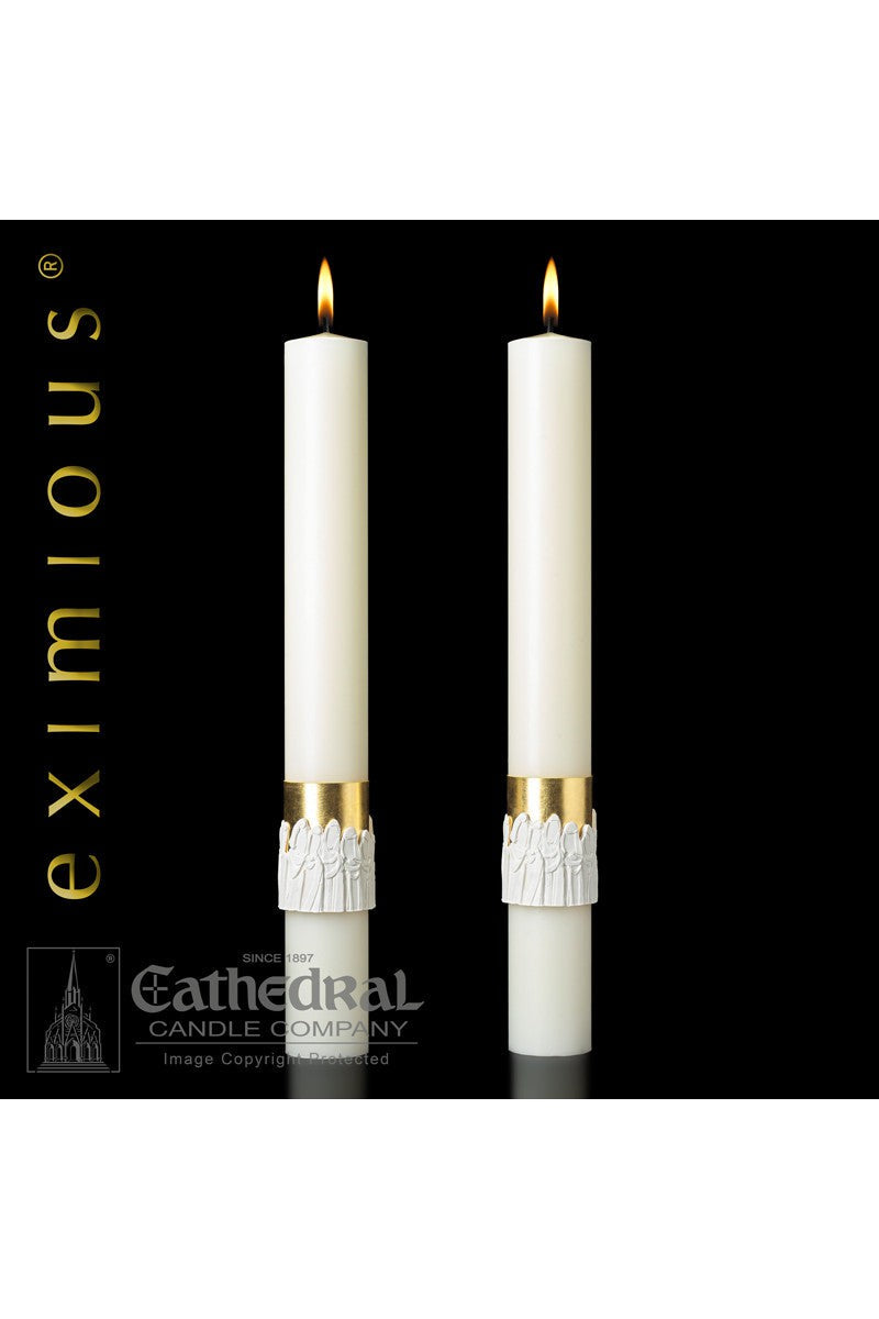 Complementing Side Altar Candles - 12 Apostles-Church Life-Cathedral Candle-1-1/2" x 17" - GG79962602-Michigan Church Supply