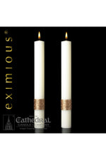 Complementing Side Altar Candles - Cross of Erin-Church Life-Cathedral Candle-1-1/2" x 17" - GG79912602-Michigan Church Supply