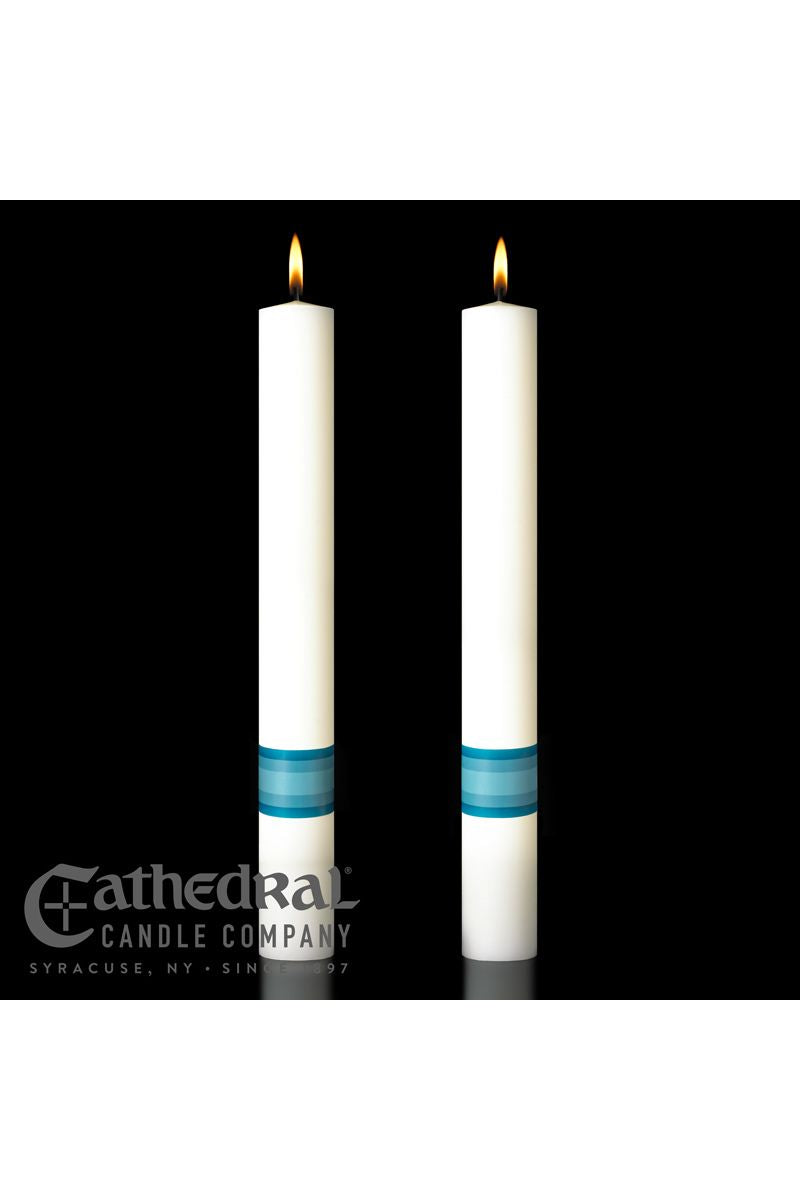 Complementing Side Altar Candles - Divine Mercy-Church Life-Cathedral Candle-1-1/2" x 17"-Michigan Church Supply