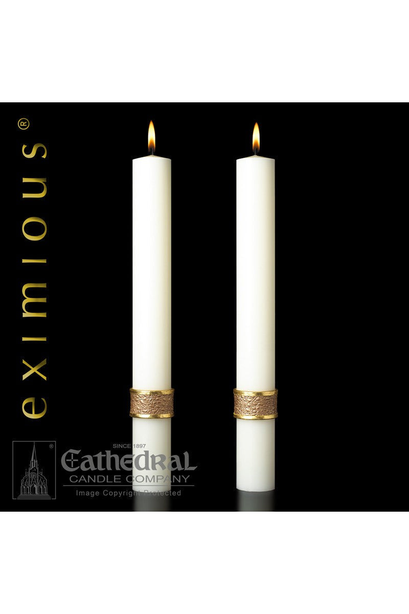 Complementing Side Altar Candles - Evangelium-Church Life-Cathedral Candle-1-1/2" x 17" - GG79972602-Michigan Church Supply