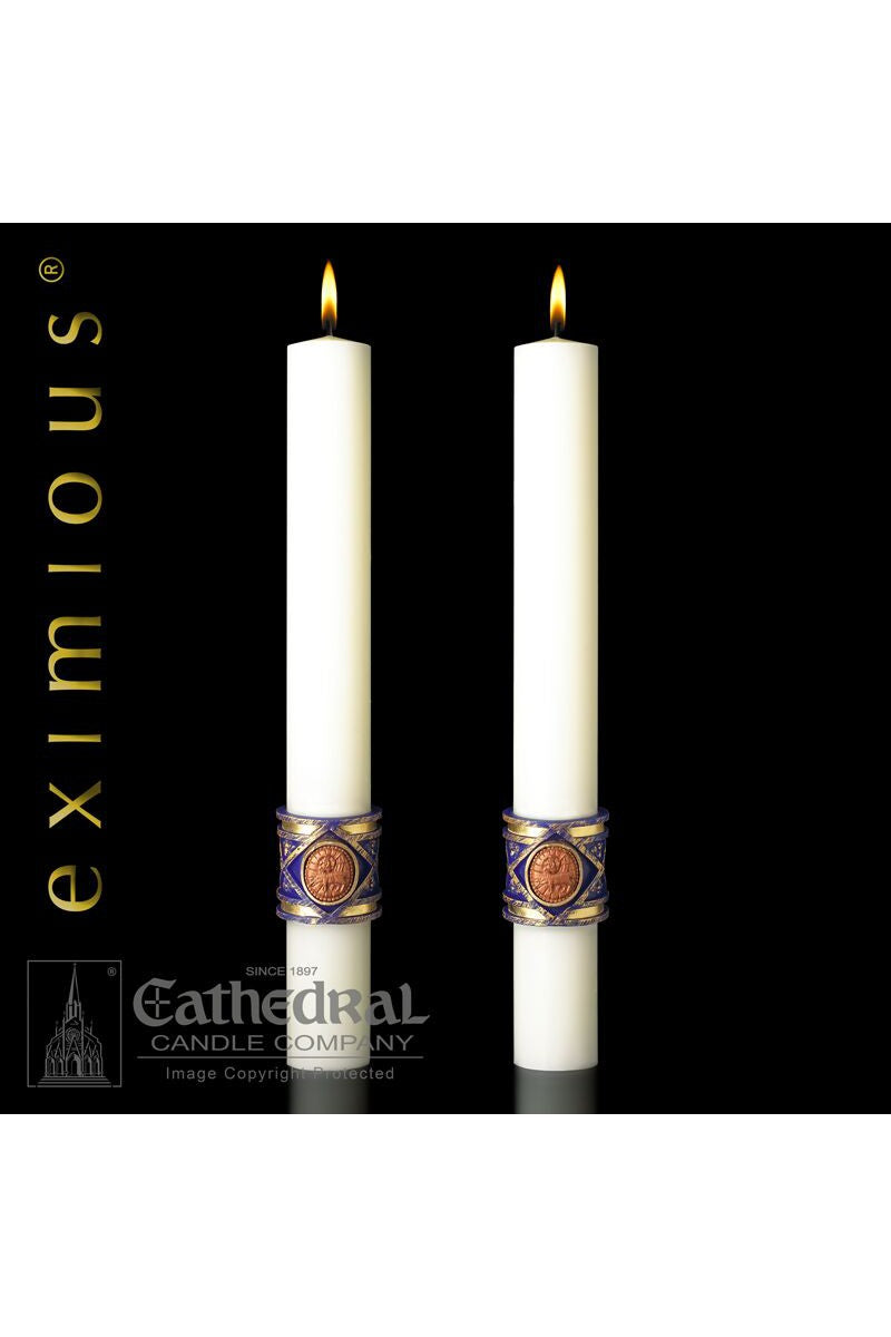 Complementing Side Altar Candles - Lilium-Church Life-Cathedral Candle-1-1/2" x 17" - GG79986726-Michigan Church Supply