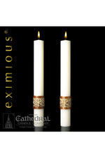 Complementing Side Altar Candles - Luke 24-Church Life-Cathedral Candle-1-1/2" x 17" - GG79986226-Michigan Church Supply