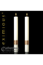 Complementing Side Altar Candles - Merciful Lamb-Church Life-Cathedral Candle-1-1/2" x 17" - GG79986826-Michigan Church Supply