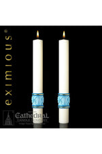 Complementing Side Altar Candles - Most Holy Rosary-Church Life-Cathedral Candle-1-1/2" x 17" - GG79986626-Michigan Church Supply