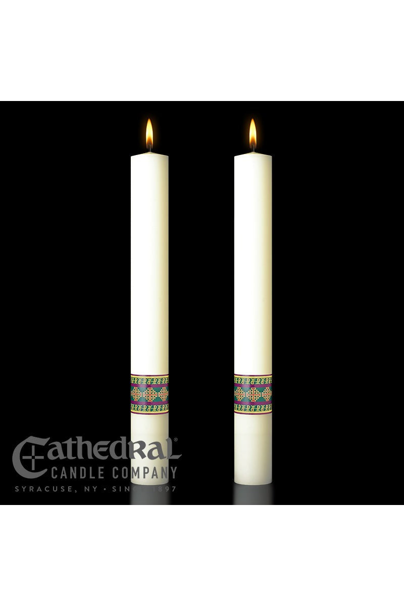 Complementing Side Altar Candles - Prince of Peace-Church Life-Cathedral Candle-1-1/2" x 12" - GG80987125-Michigan Church Supply