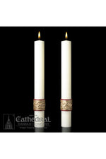 Complementing Side Altar Candles - Sacred Heart-Church Life-Cathedral Candle-1-1/2" x 12" - GG80986325-Michigan Church Supply