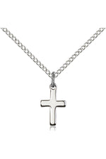 Cross Medal 13" chain - FN1006-Jewelry-Bliss Mfg-Sterling Silver-Michigan Church Supply