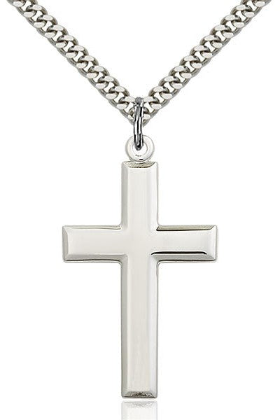 Cross Medal - FN2192-Jewelry-Bliss Mfg-Sterling Silver-Michigan Church Supply