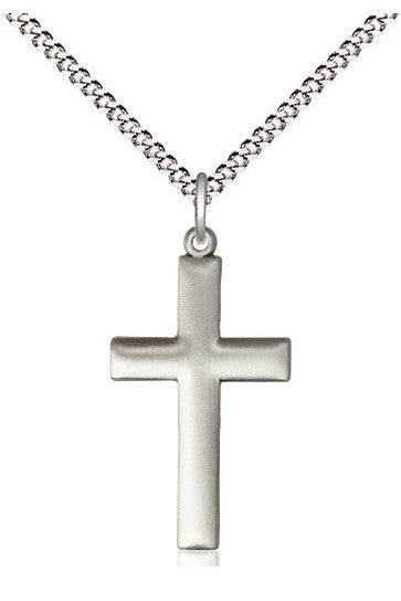 Cross Medal - FN6252-Jewelry-Bliss Mfg-Sterling Silver-Michigan Church Supply