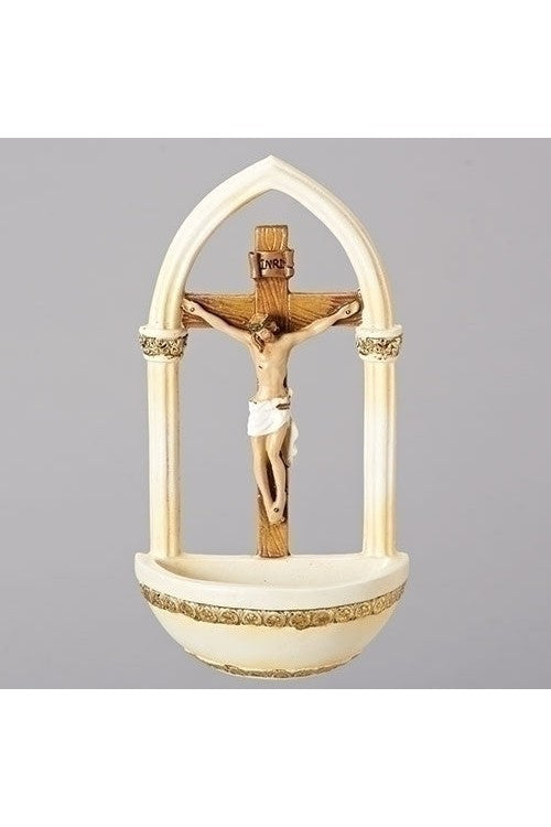 Crucifix Holy Water Font - LI40130-Inspirational Gifts-Roman, Inc-Michigan Church Supply