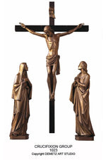 Crucifixion Group - Full Round - HD1023-Church Life-Demetz-Complete Set-36"-Linden Wood-Michigan Church Supply