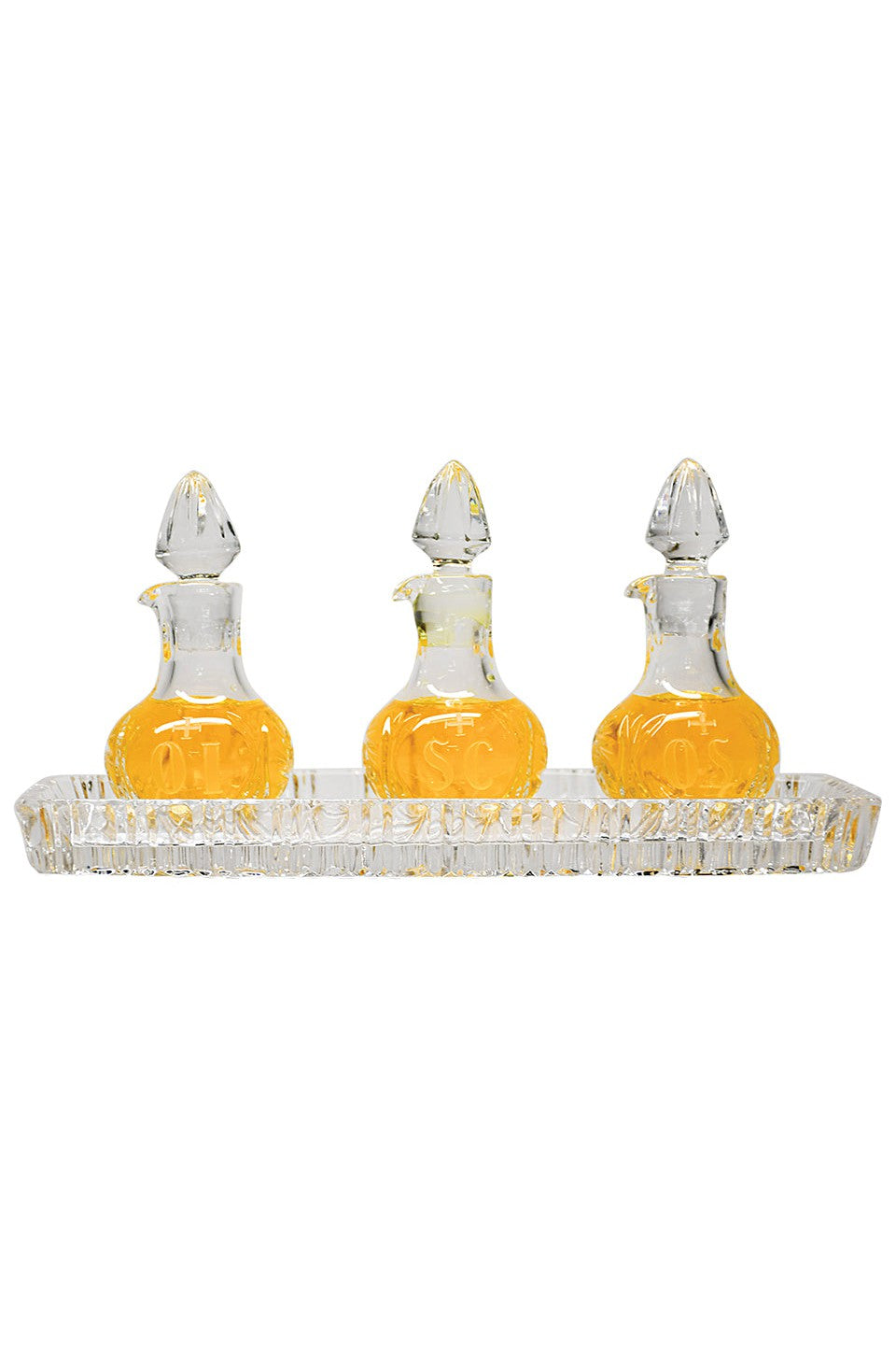 Crystal Chrismal Set - MIK74-Church Life-Koley-Chrismal Set - no tray-Michigan Church Supply