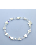 Crystal Heart Bracelet - HX63517CR-Inspirational Gifts-Devon-Michigan Church Supply