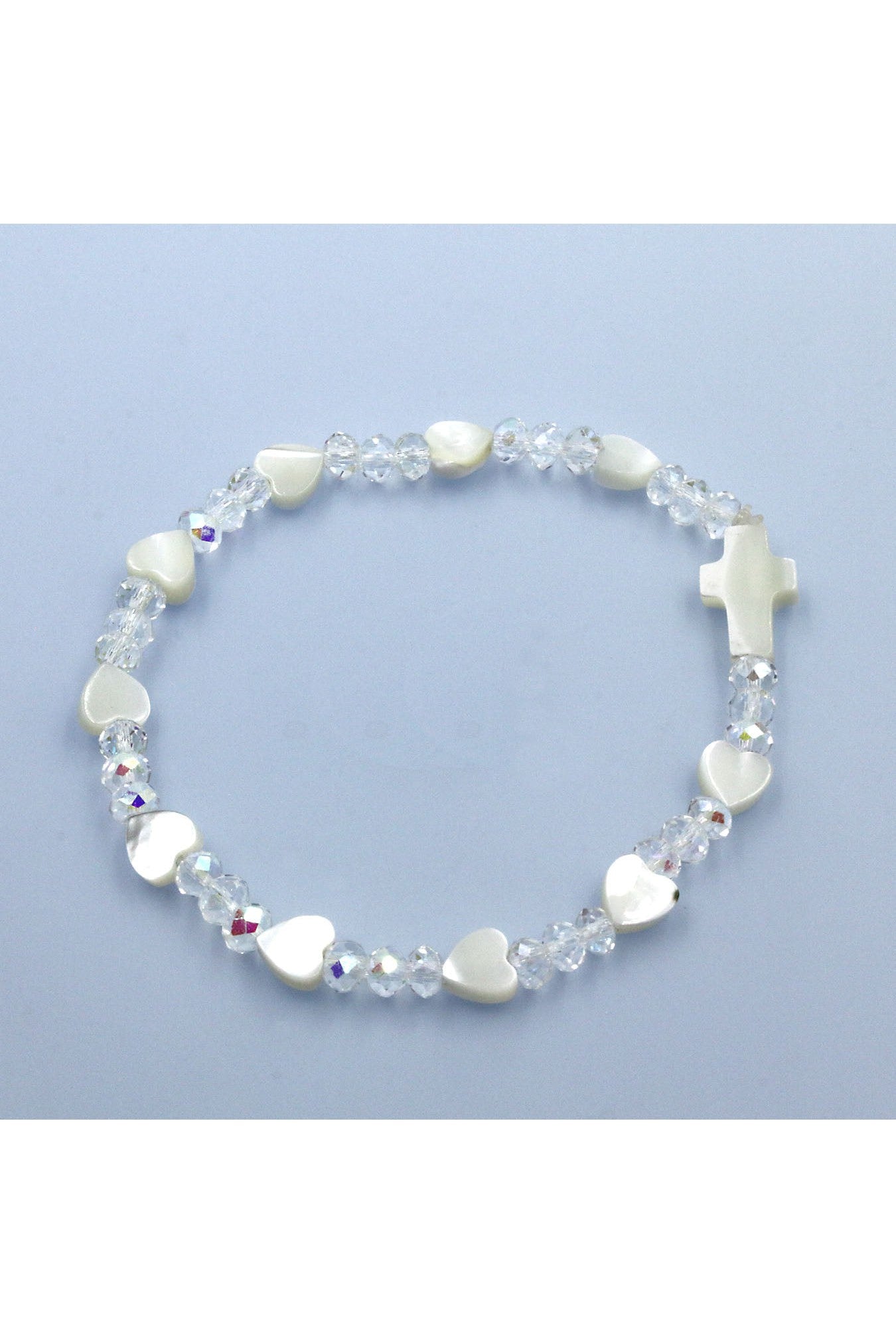 Crystal Heart Bracelet - HX63517CR-Inspirational Gifts-Devon-Michigan Church Supply