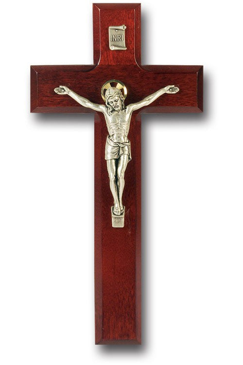 Dark Cherry Cross with Antique Corpus 9" - TA42A-9R1-Inspirational Gifts-Hirten-Michigan Church Supply