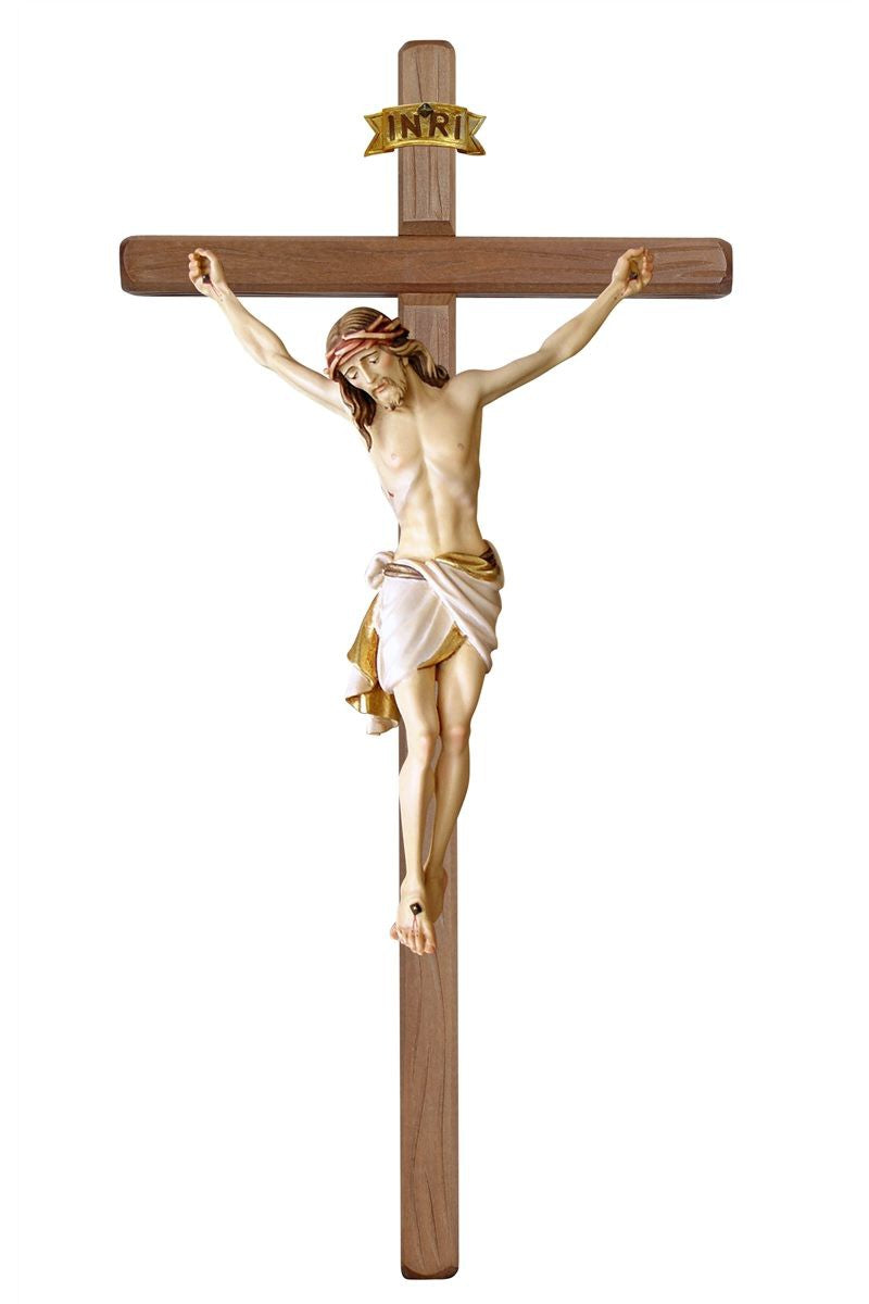 Dark Siena Crucifix with White Colored Cloth - MX721000DW-Inspirational Gifts,Church Life-Pema-5" - 11"-Michigan Church Supply