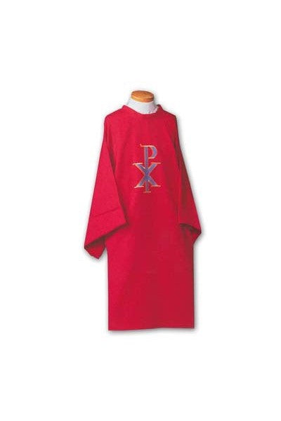 Deacon Dalmatic with Chi-Rho - SLD28-Church Life-Beau Veste-Pure White-Michigan Church Supply