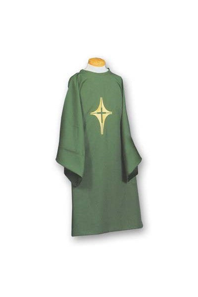 Deacon Dalmatic with Gold Star Cross - SLD27-Church Life-Beau Veste-Pure White-Michigan Church Supply