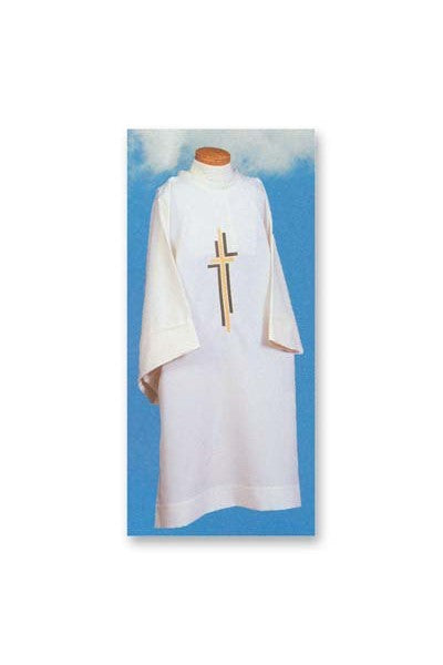 Deacon Dalmatic with cross - SLD26-Church Life-Beau Veste-Pure White-Michigan Church Supply