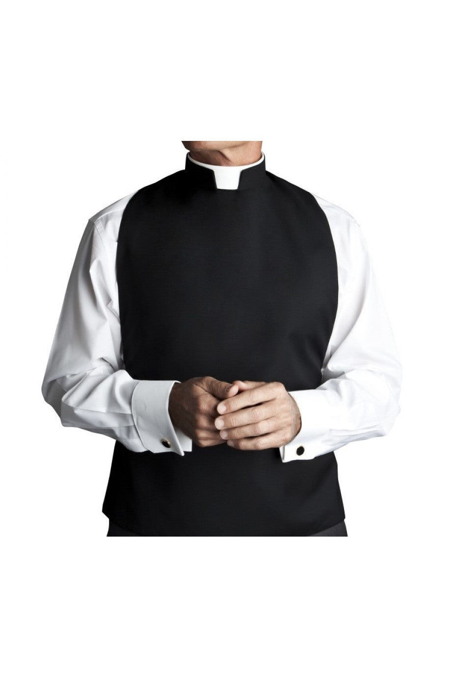 Desta Black Shirt Front Roman Collar - EGSHF100-18-Church Life-Alviti-Michigan Church Supply