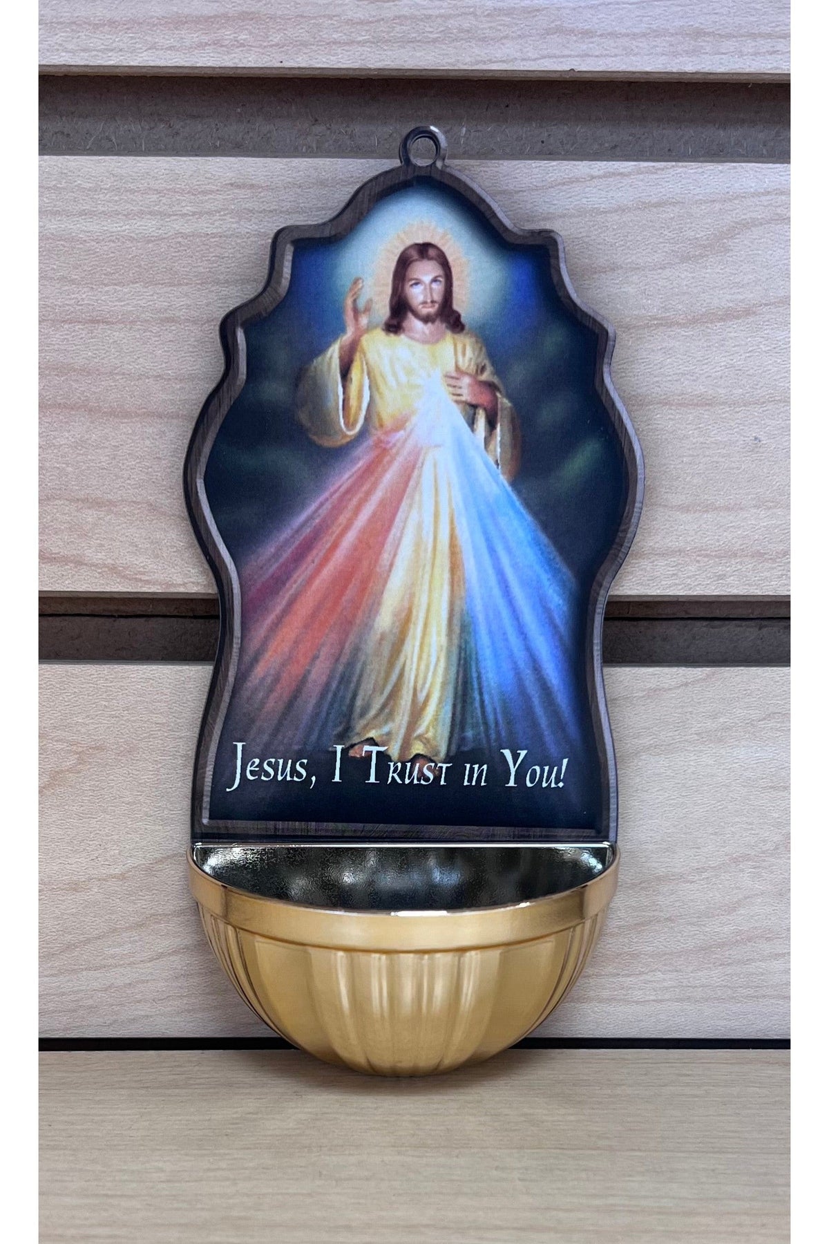 Divine Mercy Holy Water Font - LA45700DM-Inspirational Gifts-RELIGIOUS ART INC-Michigan Church Supply