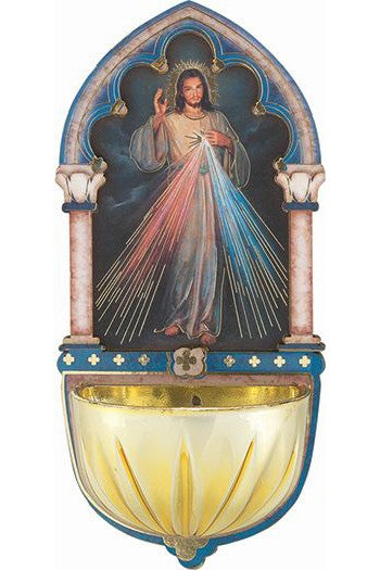 Divine Mercy Holy Water Font-TA1928-123-Inspirational Gifts-Hirten-Michigan Church Supply