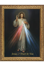 Divine Mercy - Standard Gold Framed Art - VTNW35A2-Nelson Fine Art-Michigan Church Supply