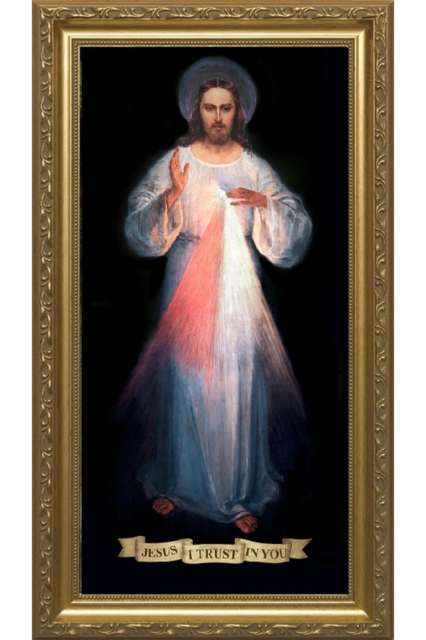 Divine Mercy Vilnius Original - Standard Gold Framed Art - VTNW32A1-Inspirational Gifts-Nelson Fine Art-Michigan Church Supply