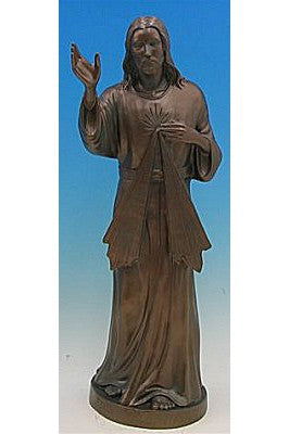 Divine Mercy WJSA2442C-Inspirational Gifts-Space Age Plastics-Bronze-Michigan Church Supply