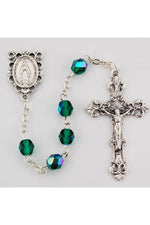 Emerald AB Rosary (May) - UZR391EMKF-Inspirational Gifts-McVan-Michigan Church Supply