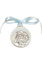 Engravable Crib Medal Blue - FN4300BPW-Inspirational Gifts-Bliss Mfg-Yes-Michigan Church Supply