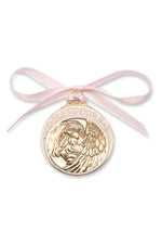 Engravable Crib Medal Pink - FN4300PGX-Inspirational Gifts-Bliss Mfg-Yes-Michigan Church Supply