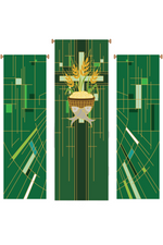 Eucharistic 3 Piece Banner Set - WN766-75169-Church Life-Art Studio Slabbinck-Michigan Church Supply