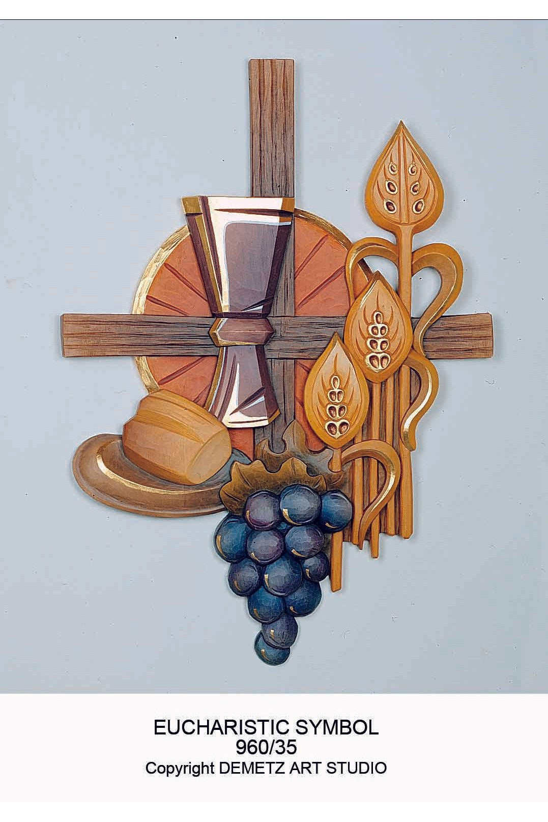 Eucharistic Symbol - HD96035-Church Life-Demetz-20"x16"-Michigan Church Supply