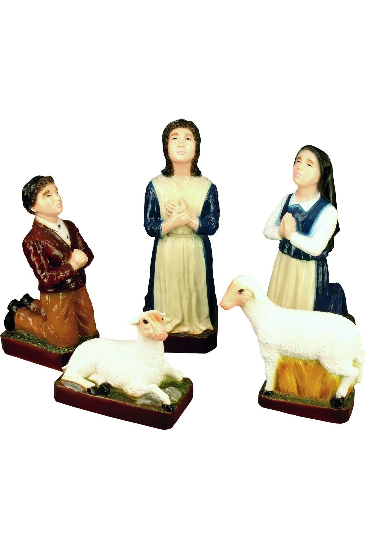 Fatima Children and Sheep Set WJSA2436C-Inspirational Gifts-Space Age Plastics-Colored-Michigan Church Supply